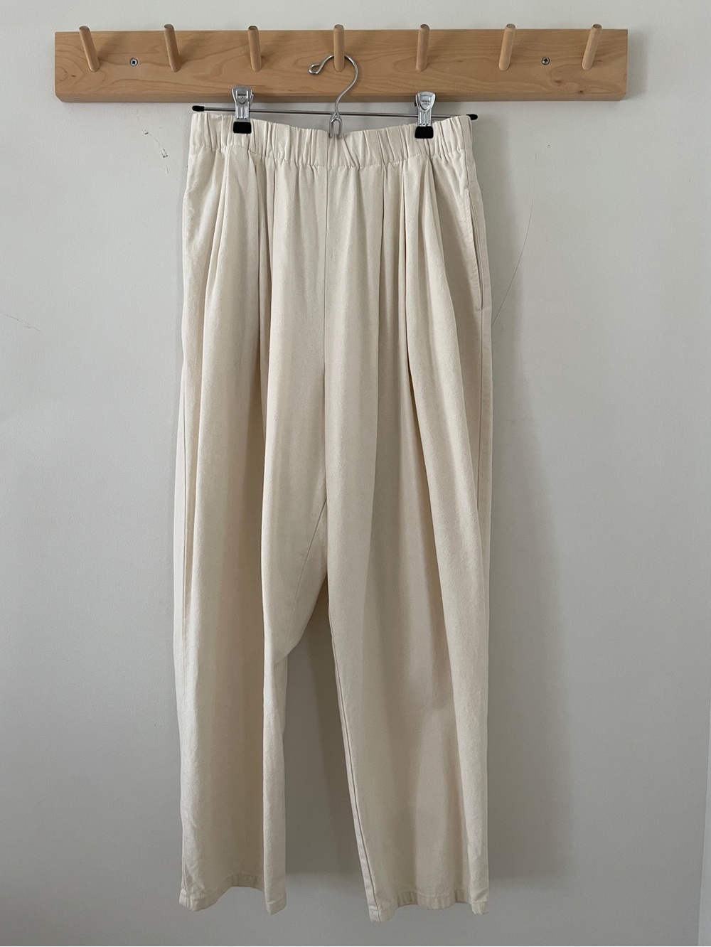 Na Nin Lena Silk Canvas Pant Size Small Cream 25” - Picture 2 of 16